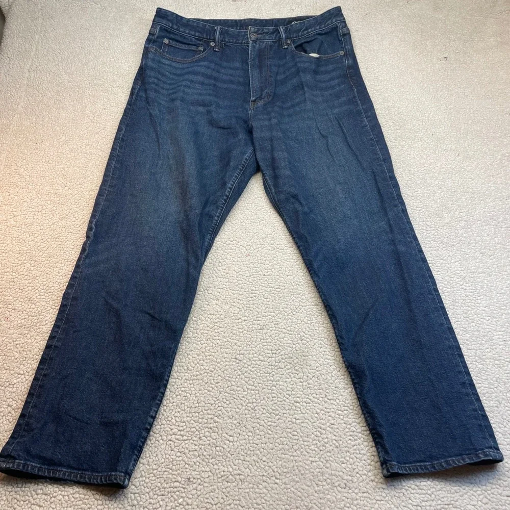 Bonobos Jeans Mens 35x30 Blue Denim Straight Leg Stretch Organic Cotton B6228